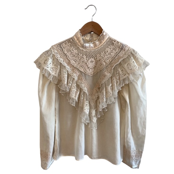 Vintage Tops Vintage Victorian Style Lace Top Poshmark